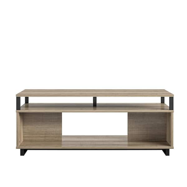 Ameriwood Home Scepter 43 in. Golden Oak Large Rectangle Wood Coffee Table with Shelf
