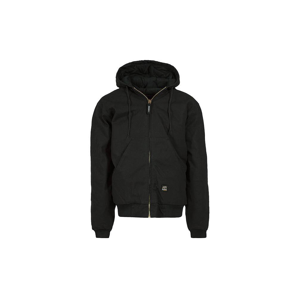 black hooded jacket