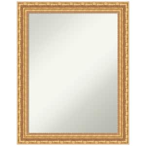 Versailles Gold 22 in. H x 28 in. W Wood Framed Non-Beveled Bathroom Vanity Mirror in Gold