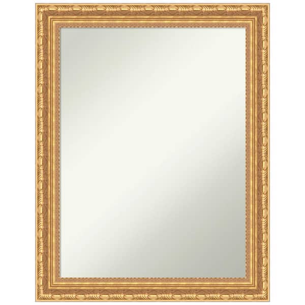 Amanti Art Versailles Gold 22 in. H x 28 in. W Wood Framed Non-Beveled Bathroom Vanity Mirror in Gold