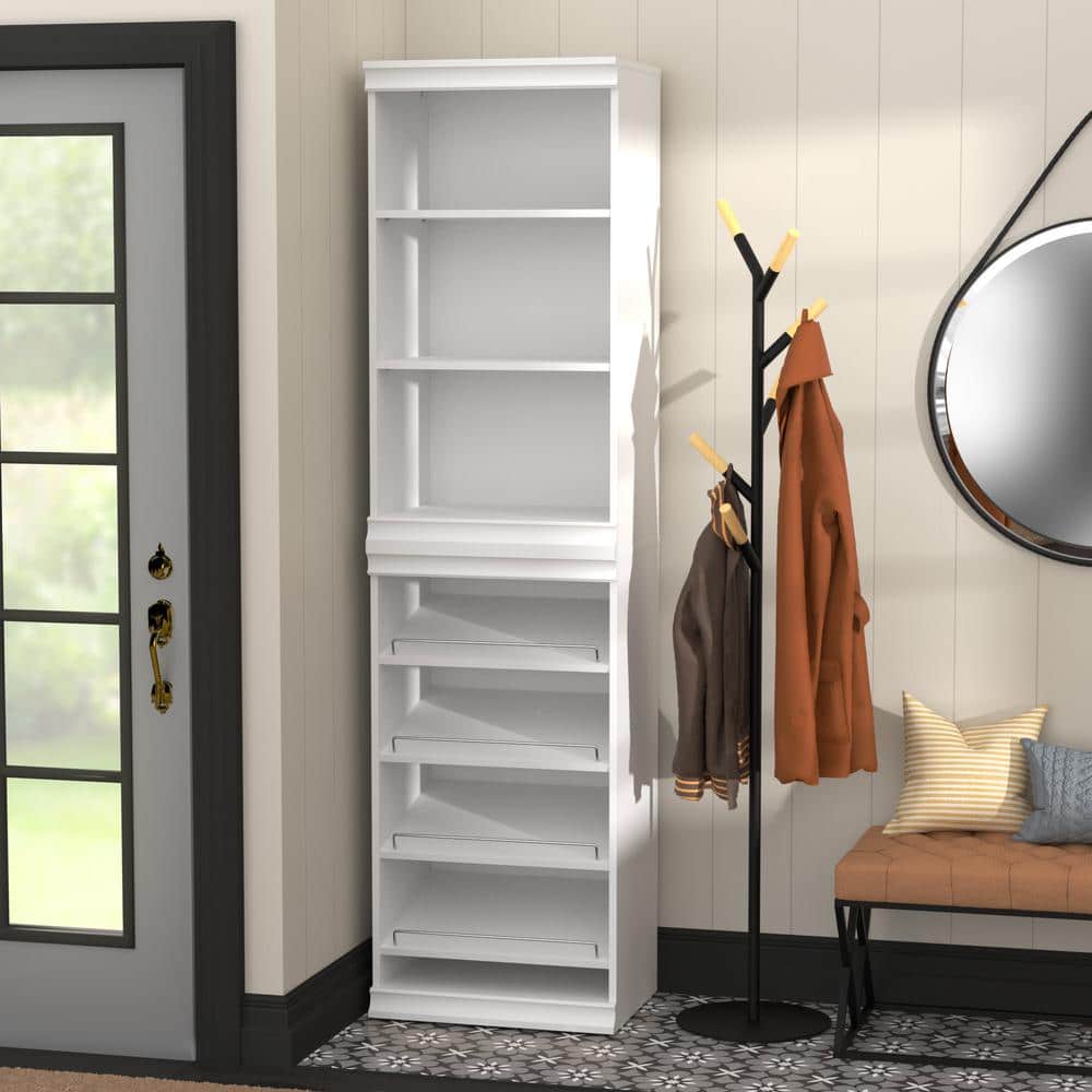 White Adjustable 7-Shelf Modular Closet Storage System