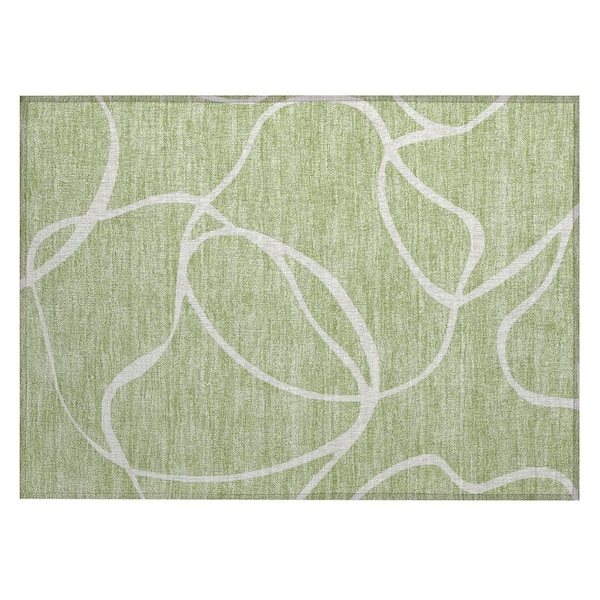 Addison Rugs Chantille Machine Washable Indoor/Outdoor Abstract ACN999 Aloe 1 ft. 8 in. x 2 ft. 6 in. Area Rug