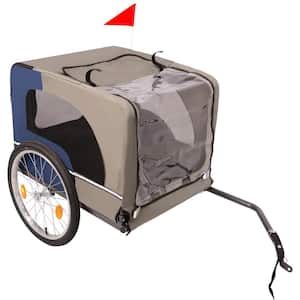 Folding Pet Carrier Wagon 20 in. Wheels Breathable Mesh Dog Cart with 3 Entrances for Medium and Small Sized Dogs