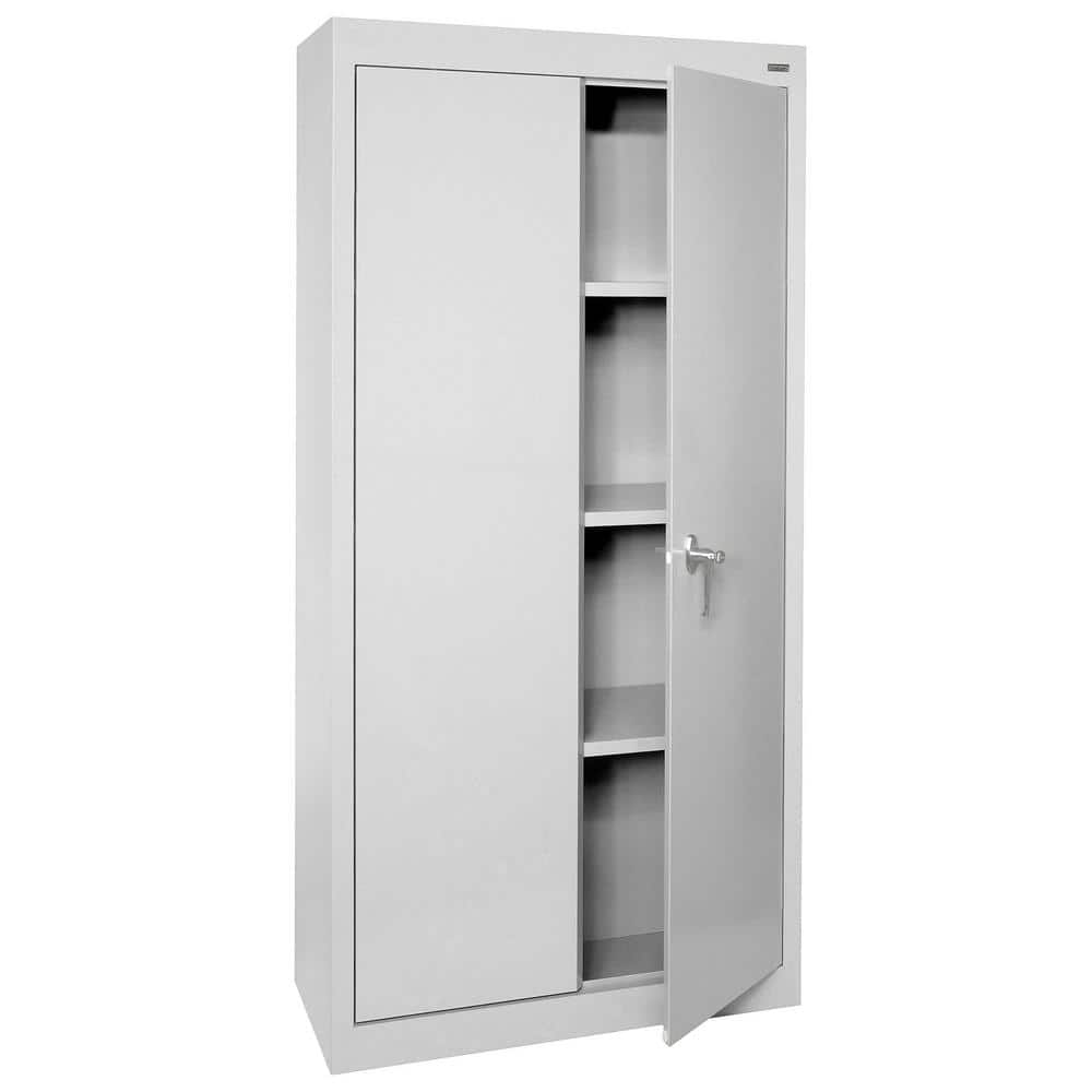Sandusky Value Line Storage Series ( 30 in. W x 72 in. H x 18 in. D ) Garage Freestanding Cabinet in Dove Gray -  VF31301872-05