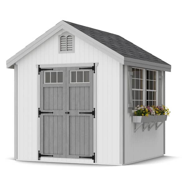 Little Cottage Co. Colonial Williamsburg 8 ft. x 8 ft. Outdoor Wood Storage Shed Precut Kit with Operable Windows (64 sq. ft.)