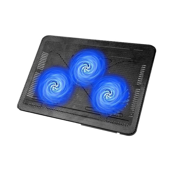 17 in. Laptop Cooler Cooling Pad Adjustable Heights for Gaming with 3 Fans and 2 USB Ports