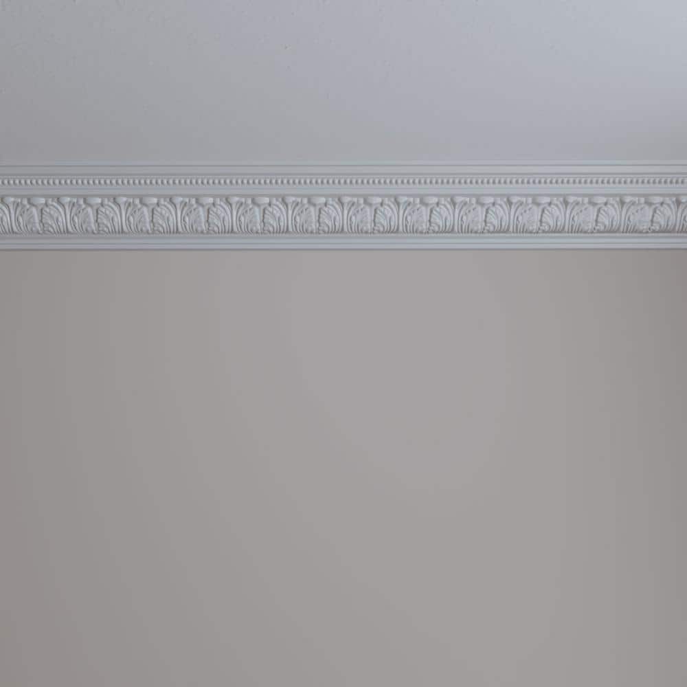 Primed White Polyurethane Geometric Crown Moulding Sample
