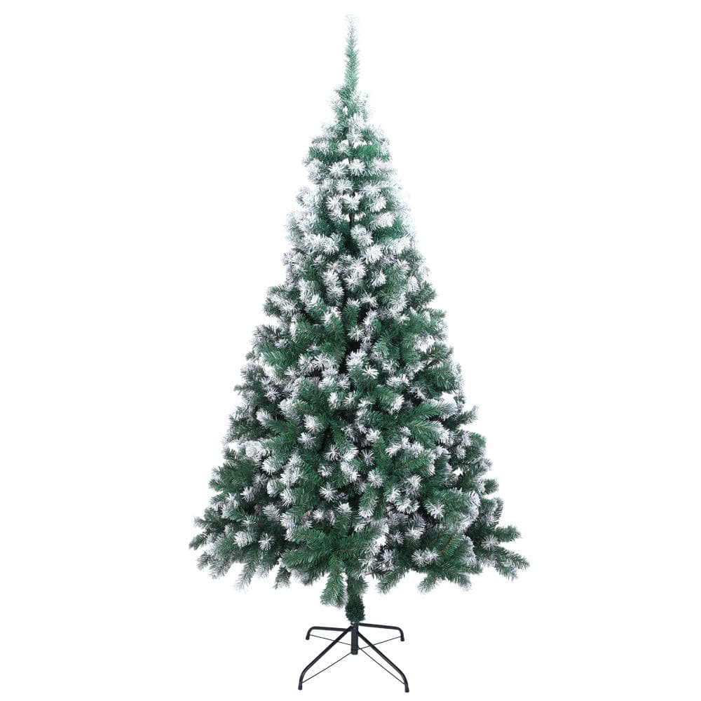 7 ft. Unlit Spray White Green Artificial Christmas Tree with 870 Tips price history on PriceWatchPro