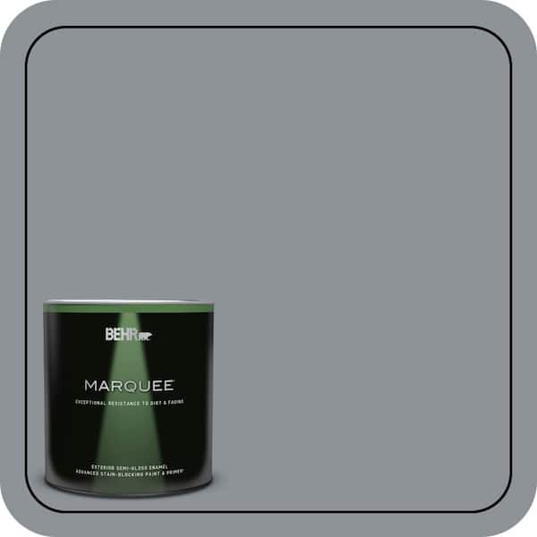 BEHR MARQUEE 1 qt. #PPU18-04 Dark Pewter Semi-Gloss Enamel Exterior Paint & Primer