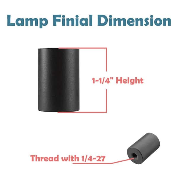 Aspen Creative 24031-12 Rectangular Cube Finial For Lamp Shade, 2 Pack, Brass Plated