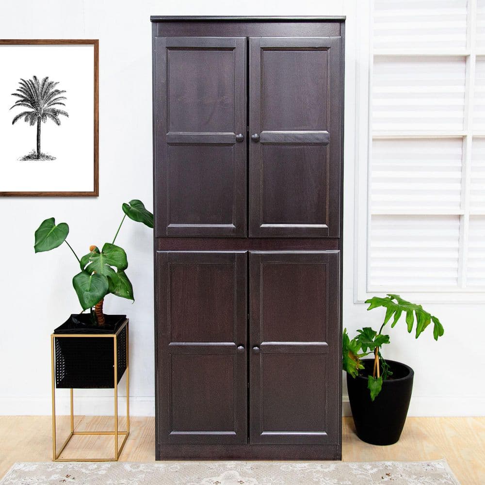 KET 365plus ブラック Concepts In Wood 72 in. Espresso Wood 5-shelf Standard Bookcase