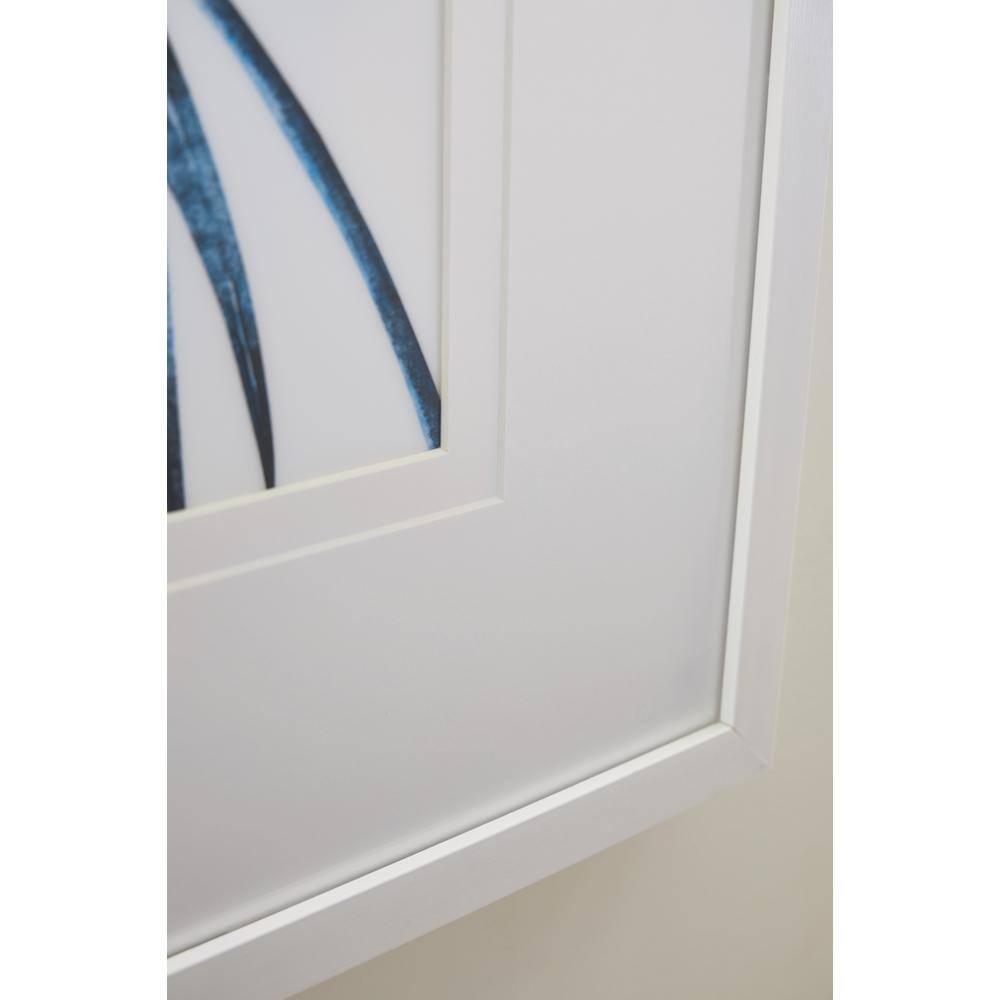 Breelen Blue and White Botanical Wall Art Set with Frames