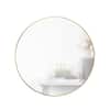Umbra Hub Round Contemporary Mirror Brass (34 in. H x 34 in. W) 1012715-104