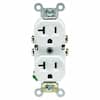 20 Amp Commercial Grade Duplex Outlet, White (10-Pack)