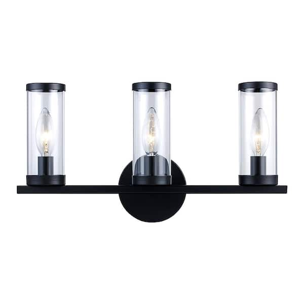 Black Finish Bathroom Lighting Rispa