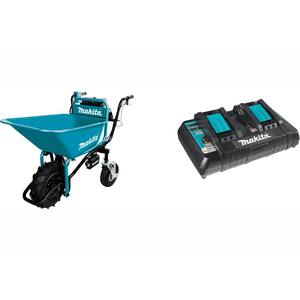 18-Volt X2 LXT Brushless Power-Assisted Wheelbarrow (Tool Only) with bonus 18-Volt LXT Dual Port Rapid Optimum Charger