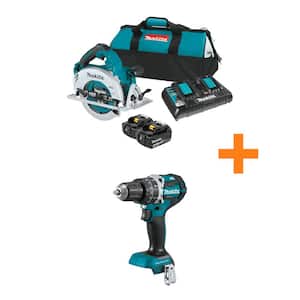 18V X2 LXT (36V) Brushless 7-1/4 in. Circular Saw Kit 5.0Ah with 18V LXT 1/2 in. Brushless Hammer Driver-Drill