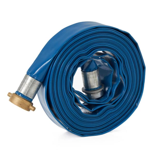 Apache 600 in. PVC 1.5 in. Dia 75 PSI Lay Flat Hose, Blue APACHE-98138015 -  The Home Depot