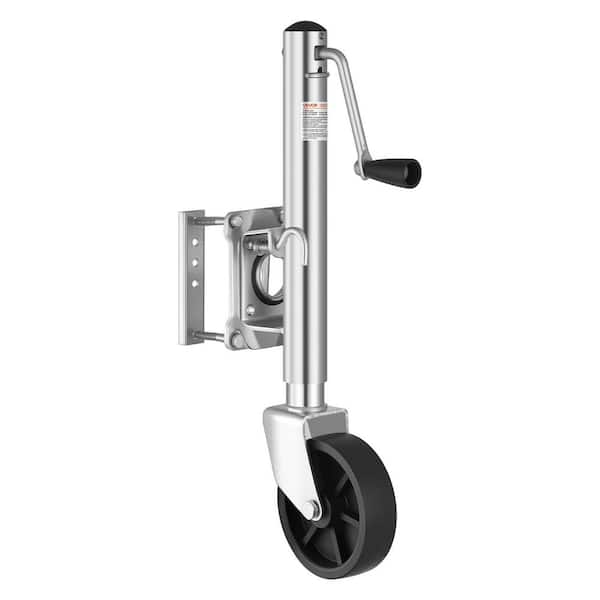 Trailer Jack with Wheel, 1000 lbs. Load, Heavy-Duty Swivel Jack with Wheel & Ergonomic Handle, 10-in. Lift, 2025 update