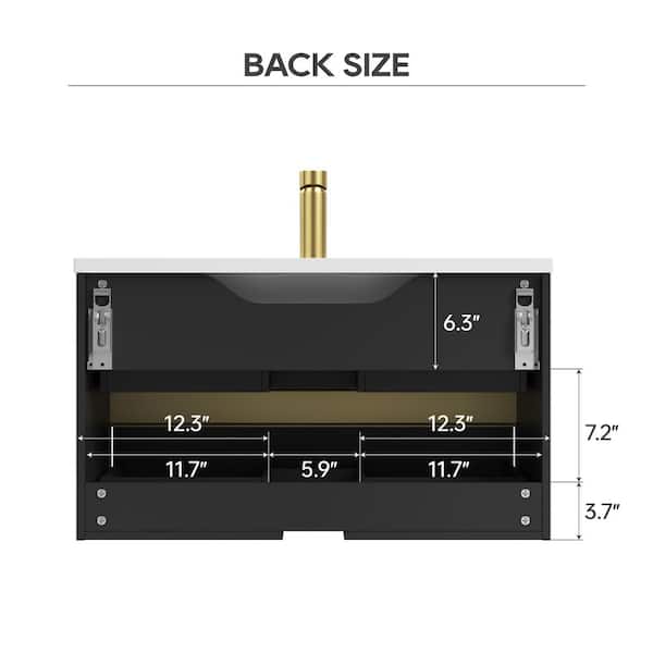 DELUXE DL LIVING Steve 31 in.W x 19 in.D x 18 in.H Single Sink