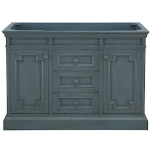 Cailla 48 in. W x 21.50 in. D Bath Vanity Cabinet Only in Distressed Blue Fog