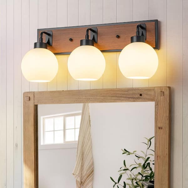 ZYZWMB 19.7 in. 3-Light Brushed Gold Dimmable Crystal Bathroom