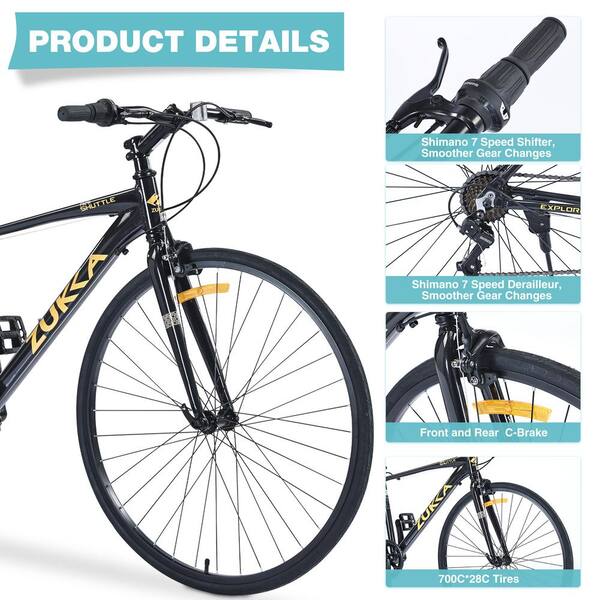Zeus & Ruta 28 in. Bike with 7 Speed Hybrid and Aluminum