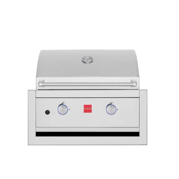 Fuego Premium F27S-B 2 Burner Built In Propane Grill in 304 SS with Insulated Jacket