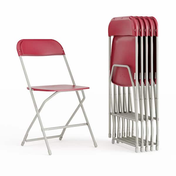 Carnegy Avenue Red Metal Folding Chairs