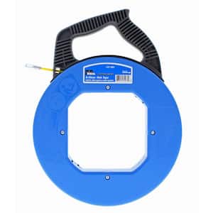 VEVOR Fish Tape Fiberglass 656 ft. x 1/4 in. Duct Rodder Fishtape Wire  Puller with Steel Reel Stand, 3 Pulling Heads for Wall DZJYDB14656FTK5V1V0  - The Home Depot
