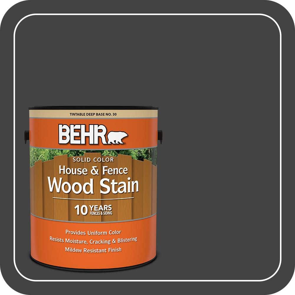 BEHR 1 gal. #S-H-790 Black Suede Solid Color House and Fence