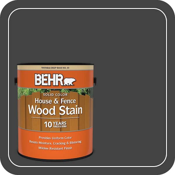 1 gal. #S-H-790 Black Suede Solid Color House and Fence Exterior Wood Stain