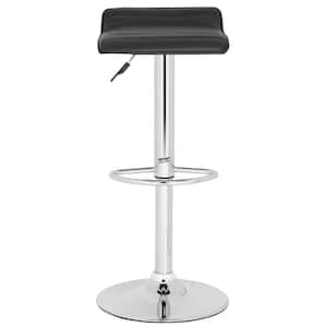 Kemonti Adjustable Height Chrome Swivel Cushioned Bar Stool