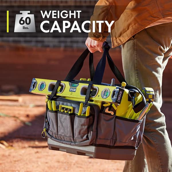 RYOBI 12 in. Zipper Pouch with 24 in. Tool Bag and LINK 17 in