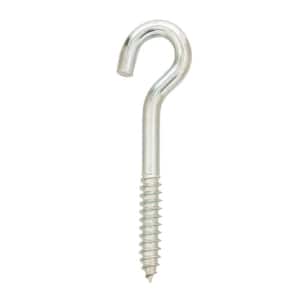 Hardware Essentials 3/8 x 10 in. Zinc-Plated Heavy Duty Screw Hook (5-Pack)  321254.0 - The Home Depot