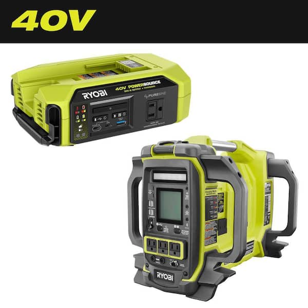 40V 1800-Watt Portable Battery Inverter Power Station, 4-Port Charger w/ 40V 300-Watt Inverter Power Source Tools Only