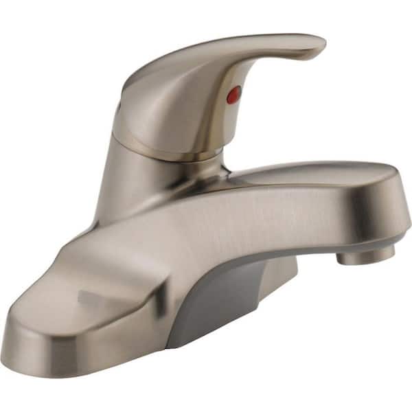 Peerless Core 4 in. Centerset Single-Handle Bathroom Faucet in Brushed Nickel