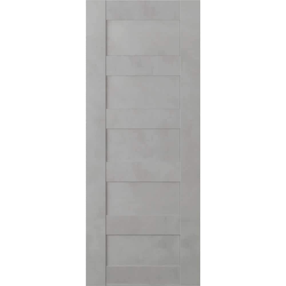 Vona 07 4R 24 in. W x 80 in. H x 1-3/4 in. D 1-Panel Solid Core Light Urban Prefinished Wood Interior Door Slab -  Belldinni, 151816