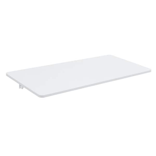 44.8 in. W x 22 in. D White Wood Folding Mounted Decorative Wall Shelf
