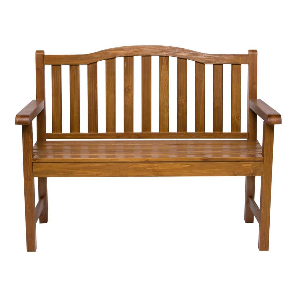 Shine Company Belfort II 45 in. Oak Wood Outdoor Bench 4212OA - The ...