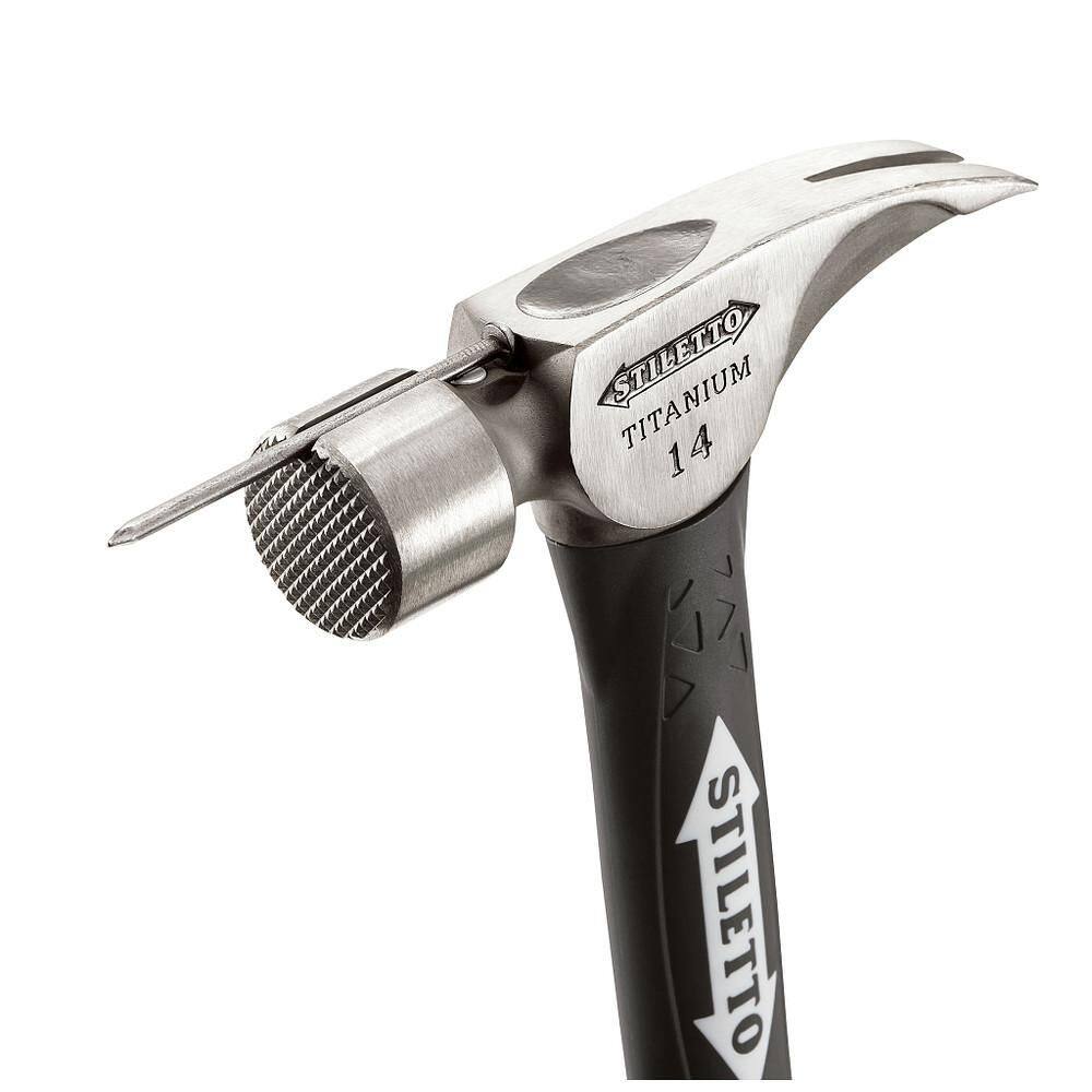 ErgoCraft 16" Black and Chrome Titanium Milled-Face Claw Hammer