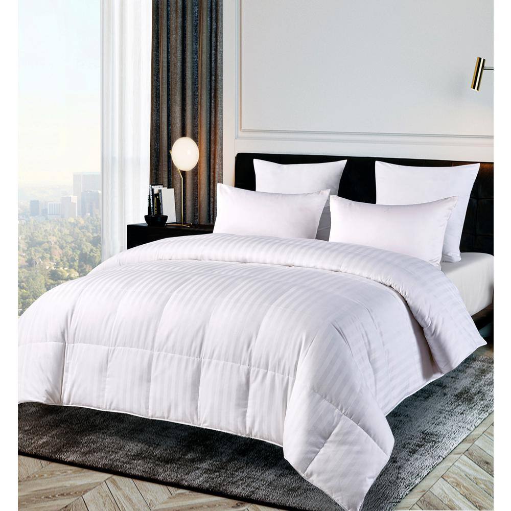Twin White Cotton Down Alternative Comforter Set