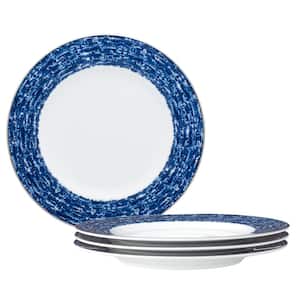 Blue Rill 8.25 in. (Blue) Porcleain Salad Plates, (Set of 4)