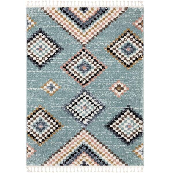 Well Woven Nala Sedna Moroccan Shag Light Blue 9 ft. 3 in. x 12 ft. 6 in. Area Rug