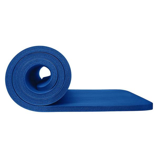 AndMakers EchoSmile Blue 24.02 in. W x 72.05 in. L x 0.31 in. H TPE Yoga Mat  (11.9 sq. ft.) TER-LDZ008BL - The Home Depot