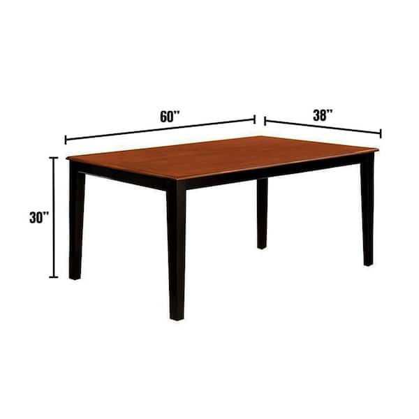 William's Home Furnishing Torrington Black and Cherry Transitional Style Dining Table