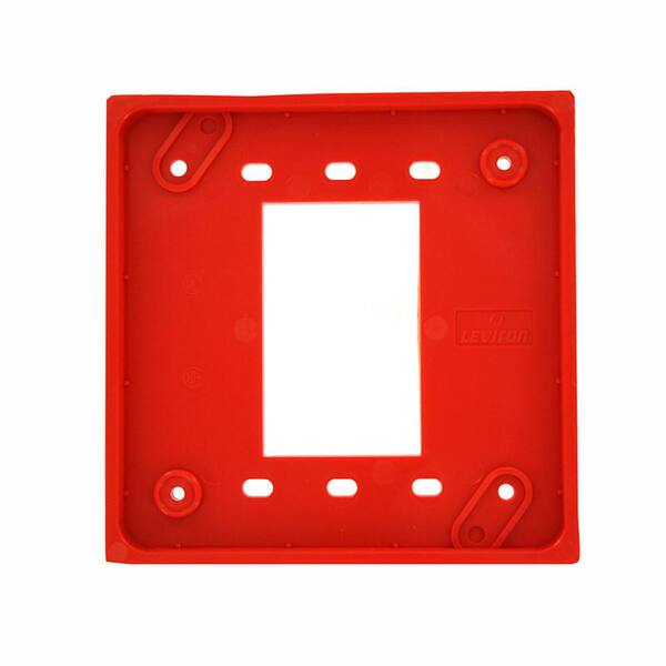 Leviton 4-in-1 Adapter Plate for Use with Part Nos. 1254 and 21254 Only, Red