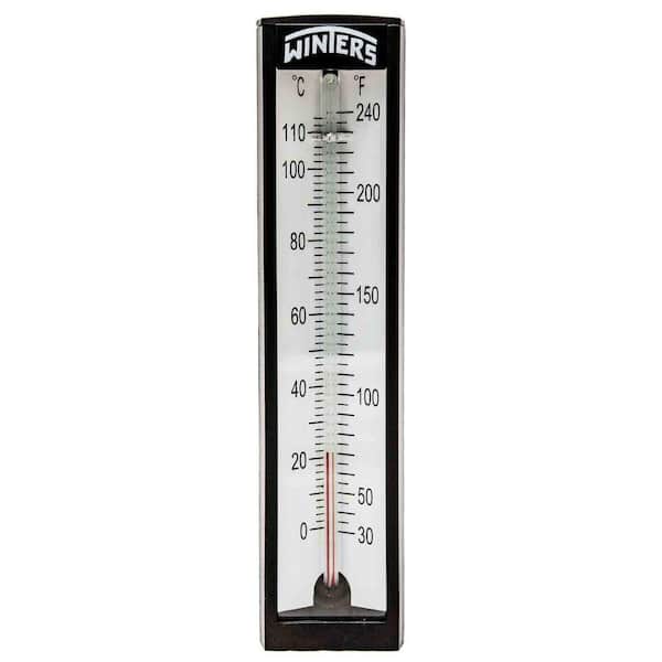 Winters Instruments TAS Series 5 in. Angle Type Thermometer with 1/2 in. NPT Brass Thermowell and Temperature Range of 30-240 Degrees F/C