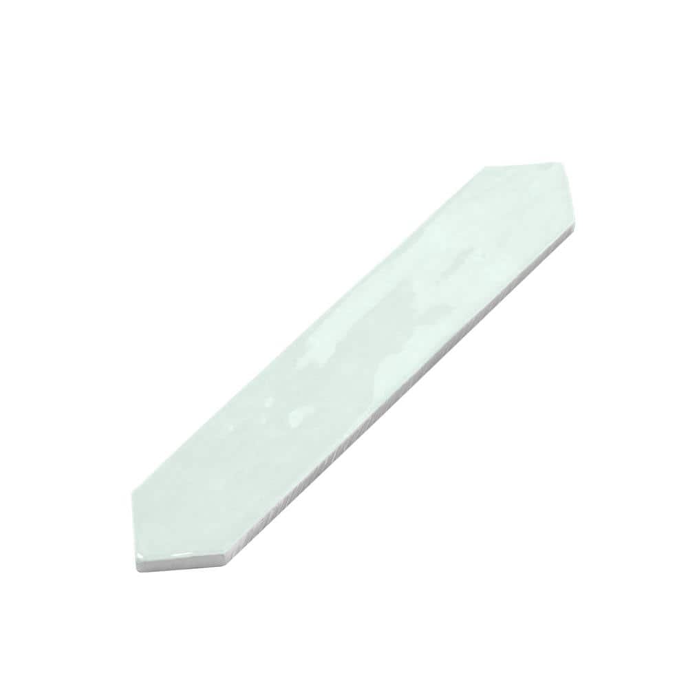 Pistachio Green Glossy Ceramic Picket Wall and Floor Tile