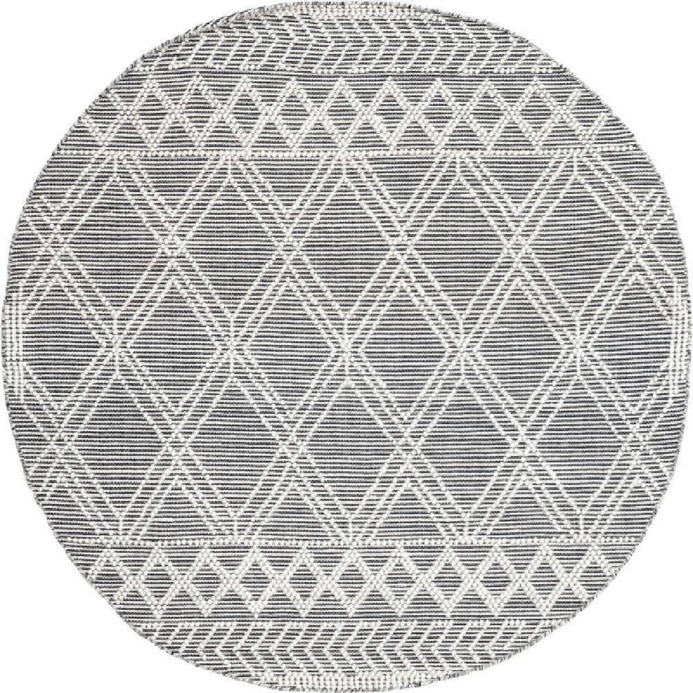 Natti 8 ft. x 8 ft. Contemporary Trellis Gray Indoor Round Rug price history on PriceWatchPro